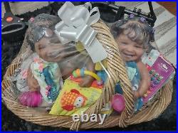 AA Reborn Realistic Baby Doll TWINS Giftset AS IS