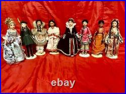 AG Kish 108 Girls of Many Lands, Doll Lot With Display Cabinets, Books, Stands