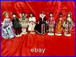 AG Kish 108 Girls of Many Lands, Doll Lot With Display Cabinets, Books, Stands