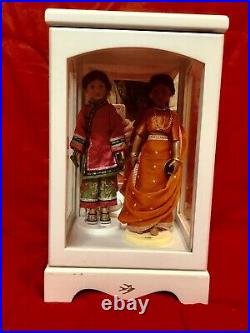 AG Kish 108 Girls of Many Lands, Doll Lot With Display Cabinets, Books, Stands