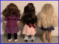 American Girl 18 Doll Lot of 3 Rebecca Samantha Julie + Clothes & Shoes