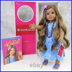 American Girl 18 KANANI DOLL In MEET OUTFIT Necklace Barrette Shoes Book AG BOX