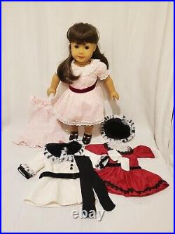 American Girl Beforever Samantha doll, +outfits holiday dress coat nightgown lot