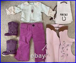 American Girl Doll Nicki 2007 Girl of the Year with Book & Accessory/Outfit Lot