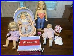American Girl Huge Lot of 1 Doll 3 Bitty Babies Starry Doll Holder, & More! LOOK