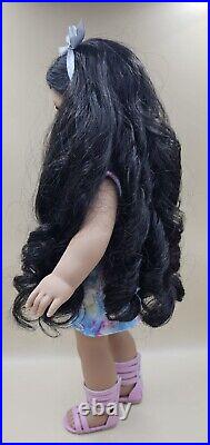 American Girl Just Like You Truly Me 108 Doll Brown Eyes Curly Brown Hair EUC