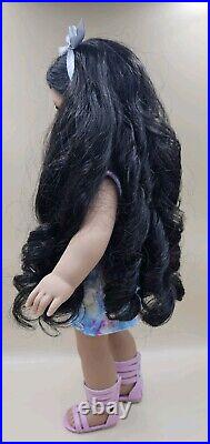American Girl Just Like You Truly Me 108 Doll Brown Eyes Curly Brown Hair EUC