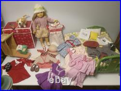 American Girl Kit Kittredge Lot, Scooter, Bed, 5 Dresses, Pjs, Coat, camera + More