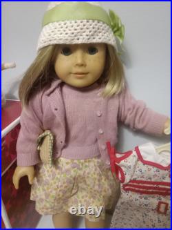 American Girl Kit Kittredge Lot, Scooter, Bed, 5 Dresses, Pjs, Coat, camera + More