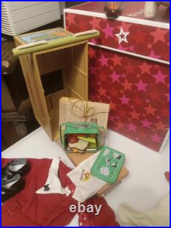 American Girl Kit Kittredge Lot, Scooter, Bed, 5 Dresses, Pjs, Coat, camera + More