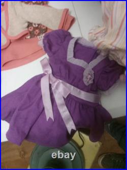 American Girl Kit Kittredge Lot, Scooter, Bed, 5 Dresses, Pjs, Coat, camera + More