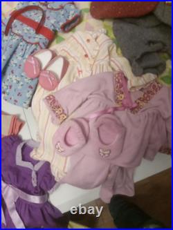 American Girl Kit Kittredge Lot, Scooter, Bed, 5 Dresses, Pjs, Coat, camera + More