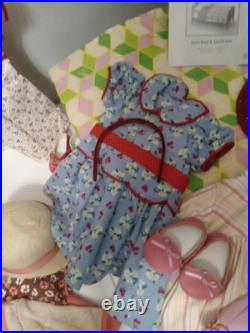 American Girl Kit Kittredge Lot, Scooter, Bed, 5 Dresses, Pjs, Coat, camera + More