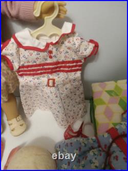 American Girl Kit Kittredge Lot, Scooter, Bed, 5 Dresses, Pjs, Coat, camera + More
