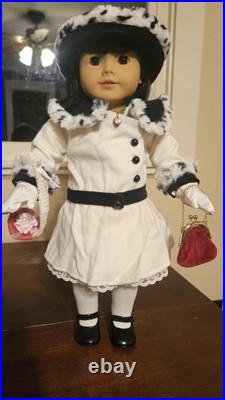 American Girl Samantha Beforever Meet Outfit Accessories Necklace Fancy Coat