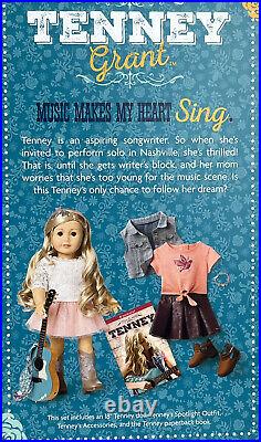 American Girl TENNEY Grant Doll Spotlight Outfit Guitar Meet Acc. NIB & Retired