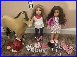 American Girl doll Lot Of 2 Truly Me Dressed Dolls With western horse