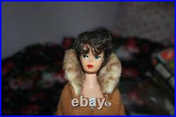 Barbie 1958 Early Bubblecut Midge Clothes Case accessories brunette tagged dres