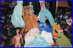 Barbie 1958 Early Bubblecut Midge Clothes Case accessories brunette tagged dres
