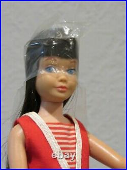 Barbie 1963 Straight Leg Brunette Skipper #950 Mint In Box Wrist Tag, Cello