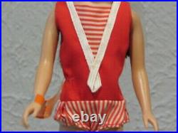 Barbie 1963 Straight Leg Brunette Skipper #950 Mint In Box Wrist Tag, Cello