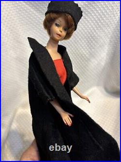 Barbie & Allan Lot Vtg 1961 Bubble Cut Titian Red Hair Wigs Case Clothes