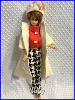 Barbie & Allan Lot Vtg 1961 Bubble Cut Titian Red Hair Wigs Case Clothes