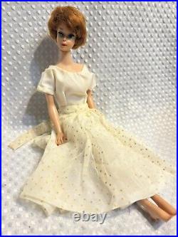 Barbie & Allan Lot Vtg 1961 Bubble Cut Titian Red Hair Wigs Case Clothes