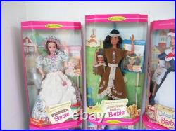 Barbie American Stories Collection Nurse-Pioneer-Patriot-Indian Lot of 6 NRFB