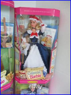Barbie American Stories Collection Nurse-Pioneer-Patriot-Indian Lot of 6 NRFB