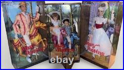 Barbie Disney Pink Label 2007 Complete Mary Poppins Set (4) Dolls-NIB, Sealed