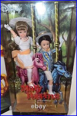 Barbie Disney Pink Label 2007 Complete Mary Poppins Set (4) Dolls-NIB, Sealed