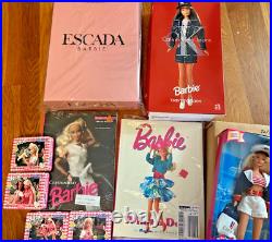 Barbie LOT Escada 15948 Calvin Klein Jeans 16211 Carnival Cruise 15186 book tin