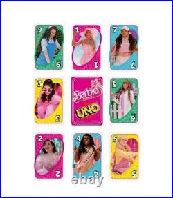 Barbie Margot Robbie, Ken Ryan Goslin The Movie Collectible Dolls and Uno Card #