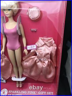 Barbie Sparkling Pink Reproduction Gift Set Blonde Bubble Cutnbrf Mint Box2008