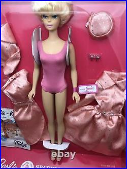 Barbie Sparkling Pink Reproduction Gift Set Blonde Bubble Cutnbrf Mint Box2008