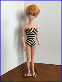 Beautiful Vintage Genuine White Ginger Bubblecut Barbie Doll #850