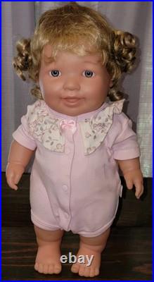 Berenguer Doll Chubby Baby 16 Posable 29-05 Custom Curly Wig Lots To Cuddle