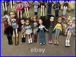 Big Bratz Dolls MGA 2001 LOT Dolls + Clothes Shoes Accessories! 25 Dolls 1 Head