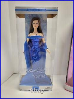 Birthstone Collection Barbie LOT 2002 Collector Edition of Seven dolls