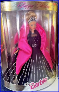 Brand New-Vintage 1993-1998 Happy Holidays Collector Edition Barbie Lot- 5 Dolls