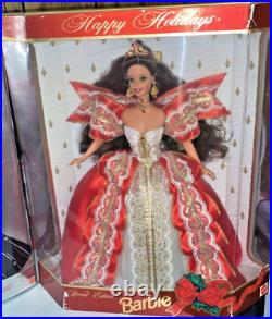 Brand New-Vintage 1993-1998 Happy Holidays Collector Edition Barbie Lot- 5 Dolls