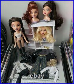 Bratz Dolls Head Gamez Collection Jade Cloe Dana Meygan Doll Snap On Doll Set