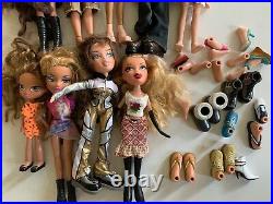 Bratz Dolls MGA 2001 Set Of 9 withClothing & Shoes As Pictured. Estate Find Lot