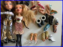 Bratz Dolls MGA 2001 Set Of 9 withClothing & Shoes As Pictured. Estate Find Lot