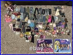 Bratz Huge Vintage MGA 2001 Lot Bratz Dolls Babiez Kidz Accessories Shoes Cases