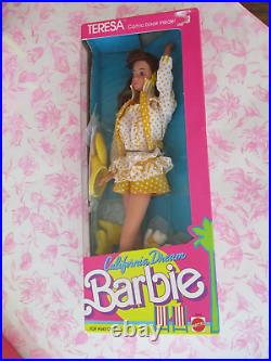 California Dream Barbie-Ken-Teresa-Midge Dolls 1988 Vintage Mattel NRFB
