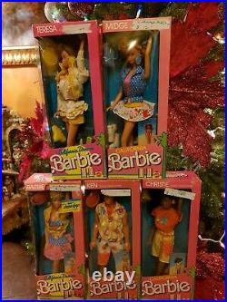California Dream Barbie Midge Ken Teresa Christie Vintage 1987 Dolls Lot Sealed