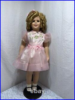 DANBURY MINT Shirley Temple 35 playpal Vinyl Doll PINK PARTY DRESS