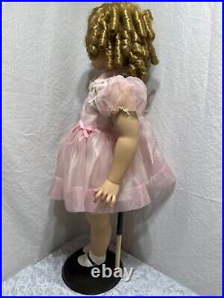 DANBURY MINT Shirley Temple 35 playpal Vinyl Doll PINK PARTY DRESS